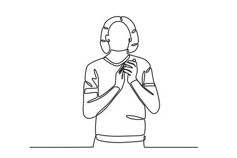 A man clapped his hands while looking up Stock Illustration