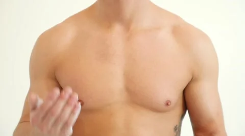 Man Claps Hands with Magnesia 스톡 동영상 60046142