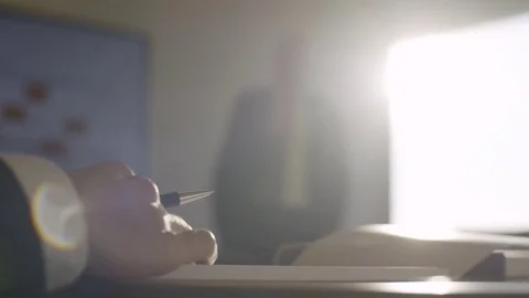 Man In Class Writing Something Down Stock Footage 82380412