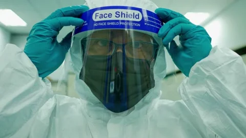 Man in the clean room Stock Footage 149591758