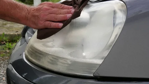 Car Headlight Clean Stock Footage ~ Royalty Free Stock Videos Pond5
