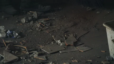 Man cleans the garbage in the room Stock Footage 108549249