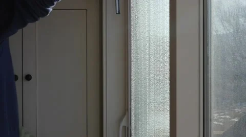 Man cleans house windows Stock Video Pond5