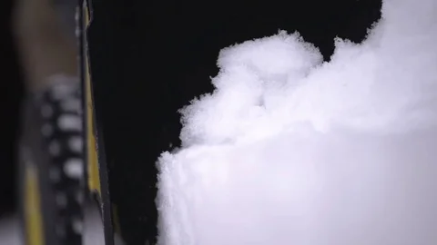 A man cleans snow from sidewalks with snowblower Video stock 84666359