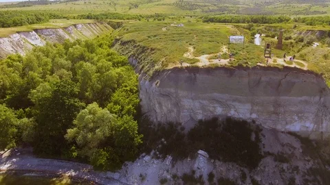 Man on the cliff edge Stock Footage 110862910