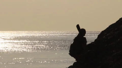 Man on cliff Stock-Footage 67805331
