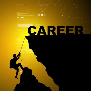 Man climbing for career Stock Illustration