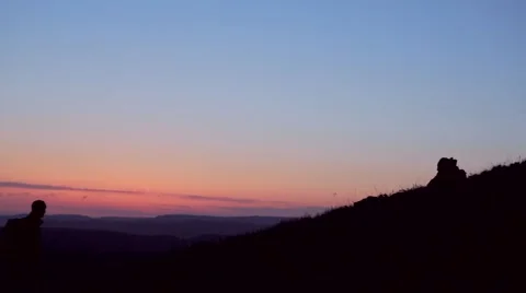 Man climbing mountain Stock Footage 49013073