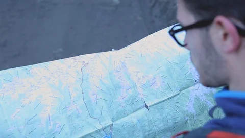 Man climbing a mountain Stock Footage 87084859