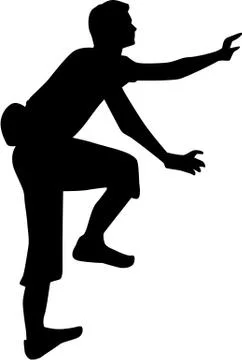 Man climbing silhouette Stock Illustration
