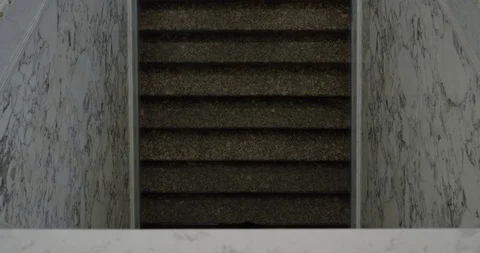 Man climbing stair with case Stock Footage 86512602