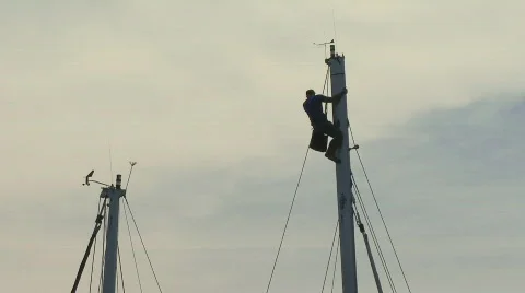 Man Climbing to the Top Video stock 415392