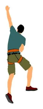 Man climbing vector illustration, isolated on background Stock-Illustration