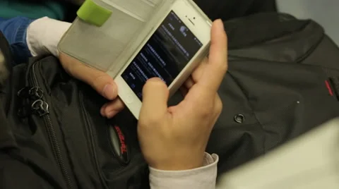 Man climbs on the phone Stock Footage 45162486