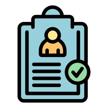 Man clipboard icon vector flat Illustrazione stock