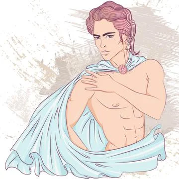 Man in a cloak Stock Illustration