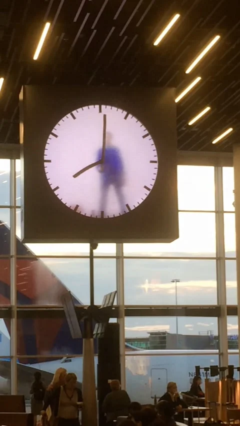 The man in the clock Stock Footage 337165305