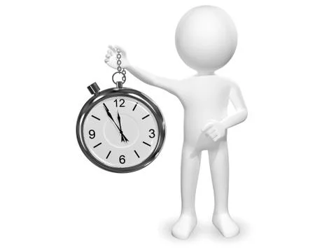 Man with clock Stock Illustration