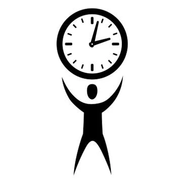 Man with clock Stock-Illustration