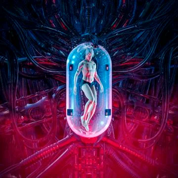 The man clone pod Illustrazione stock