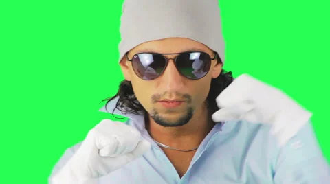 Man close up dancing Stock Footage 41592781