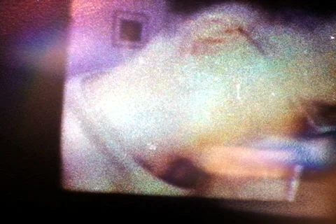 Man Close-Up Looped Processed Footage - Vintage Super8 Film Stock Footage 474531