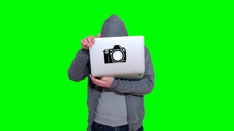 Man closing Macbook laptop Stock Footage 107713915
