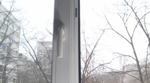 Man Closing Window Point Of View Stock Footage 36299461