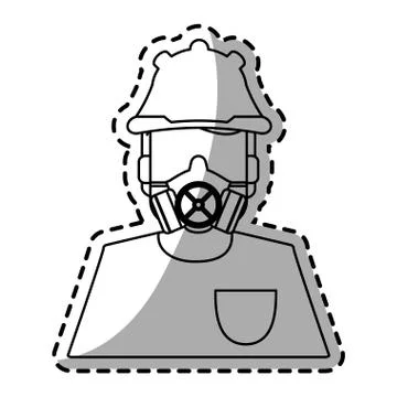 Man with cloth of industrial security design 스톡 일러스트