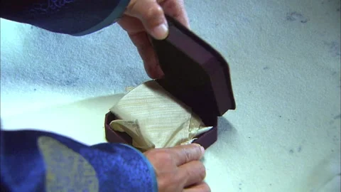 Man cloth out of the box Stock Footage 235265597