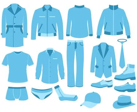 Man clothes set Stock Illustration