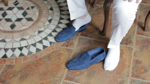 Man clothes shoes 스톡 동영상 53885877