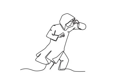 A man in a coat walks in the storm Stock Illustration