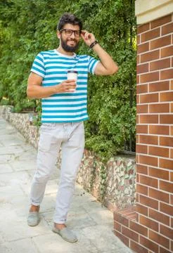 Man with coffee Stock Photos