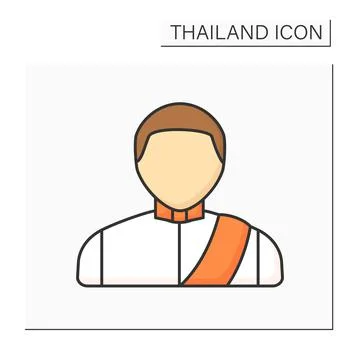 Man color icon Stock Illustration