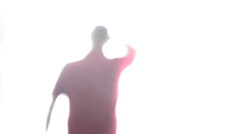 A man comes to the light, man walks to the window Stock Footage 57071164