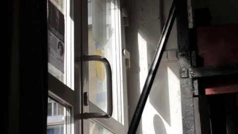 Man comes out of the premises Stock Footage 71614075