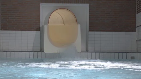 Man Coming Down From Waterslide Slow Motion Stock Footage 127036409