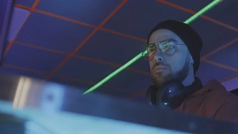 Man Committing Digital Crime Stock Footage 129813534