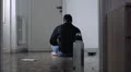 man is committing suicide in his house - dolly - blood - depression HD Footage