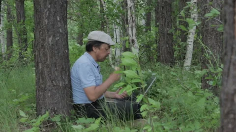 Man communicates via Skype Stock Footage 63846866