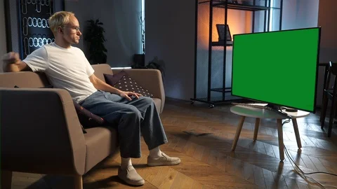 A man communicates by video call Stock Footage 129775641