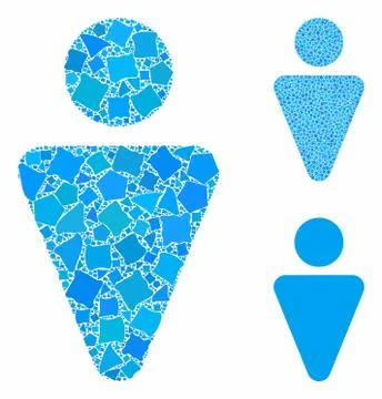 Man Composition Icon of Bumpy Elements Illustrazione stock