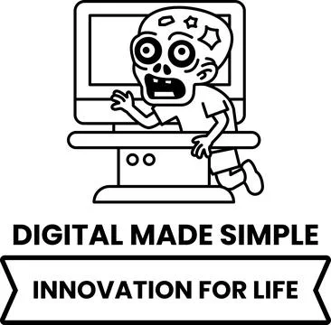 A man is on a computer screen 스톡 일러스트