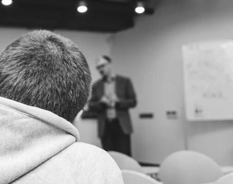 Man On Conference Foto stock