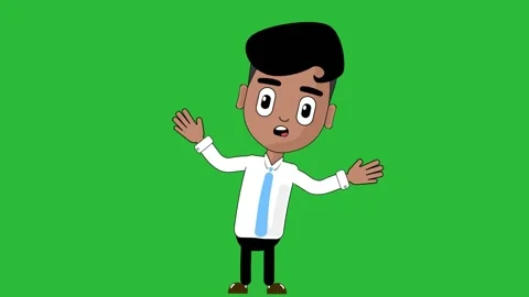 Man Confused Animation Character Loop Alpha Stock Footage 219419633