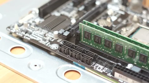 Man Connecting SATA cable Stock Footage 46855661