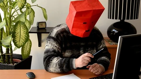 Man conquers timidity online 動画素材 72383057