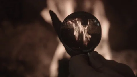 A man considers ancient ironware Stock Footage 74196591