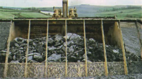 Man CONSTRUCTION Operator Machinery Earthmover 1950 Vintage Film Home Movie 3595 Stock Footage 11858799